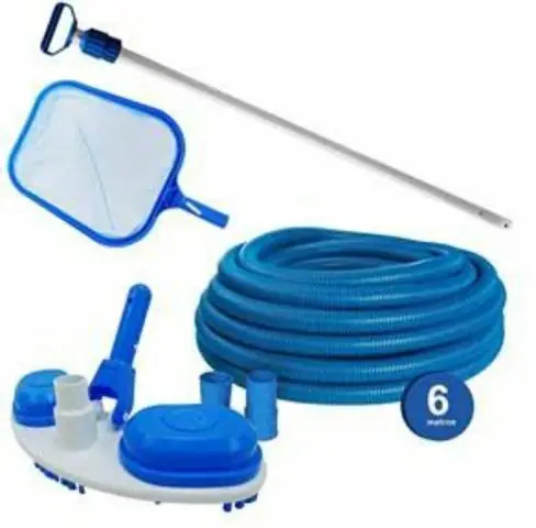 Peneira e mangueira para piscina